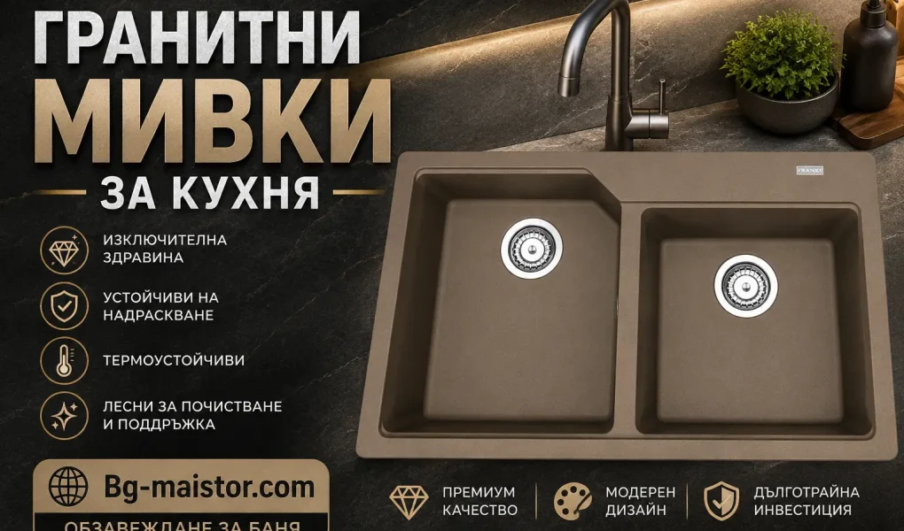 Висококачествени гранитни мивки за баня | bg-maistor.com
